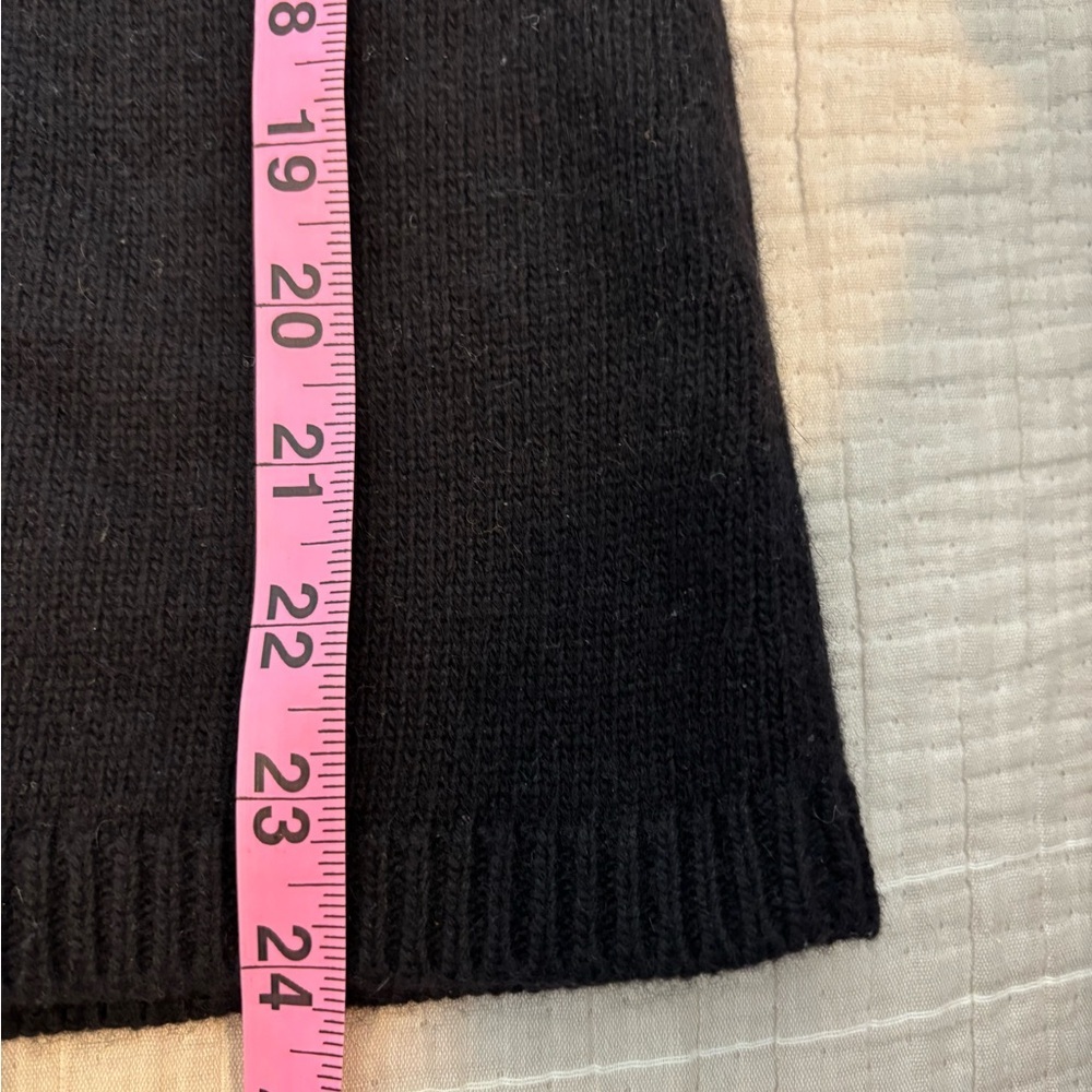 Vintage Ralph Lauren Black Wool Cashmere Angora Faux Fur Collar Cardigan SP - Picture 6 of 7